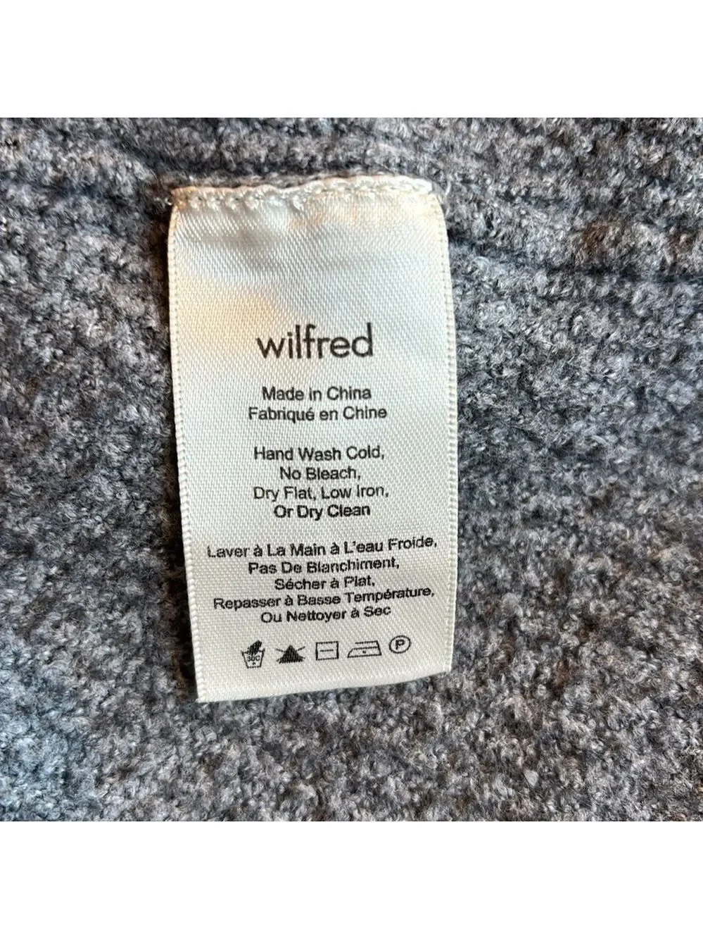 Wilfred Charcoal Long Sleeve Knit Dress